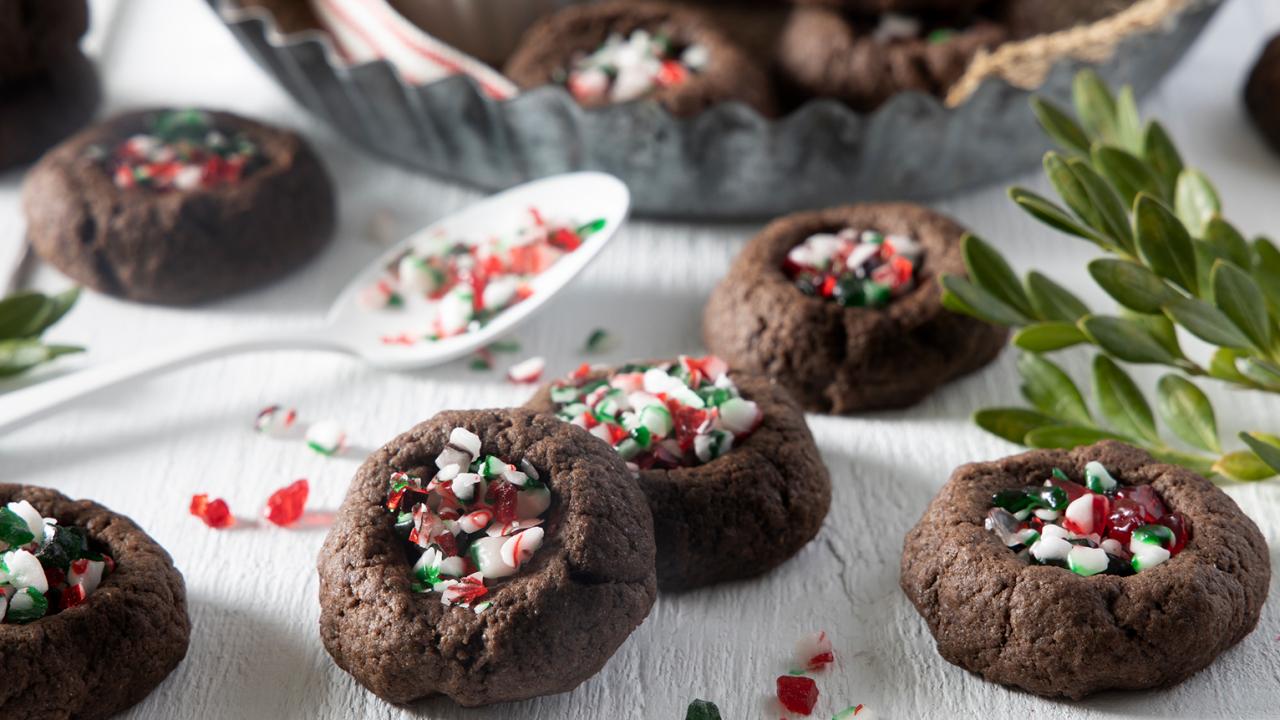 Chef Dale’s Chocolate Peppermint Thumbprint Cookies